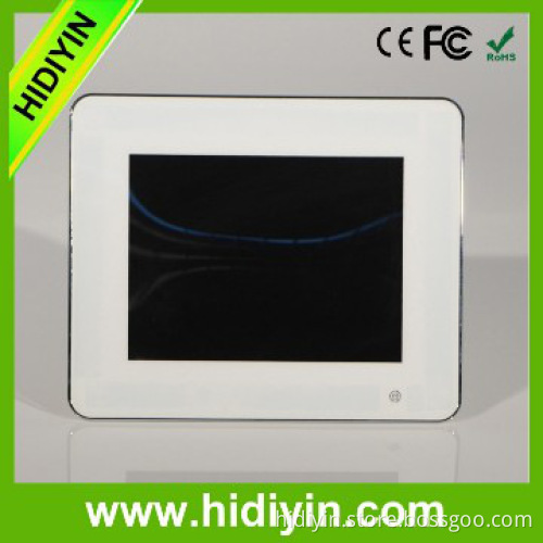 8 inch optional infrared scanning digital photo frame with clock